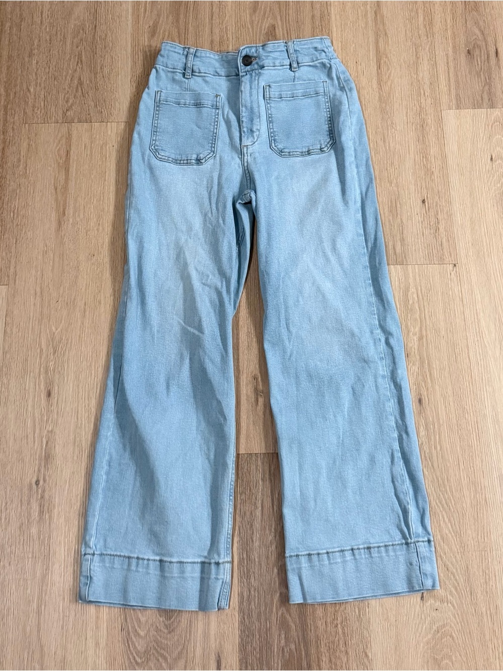 Bagatelle Collection High Rise Wide Leg Crop Light Wash Women’s Jeans size 27